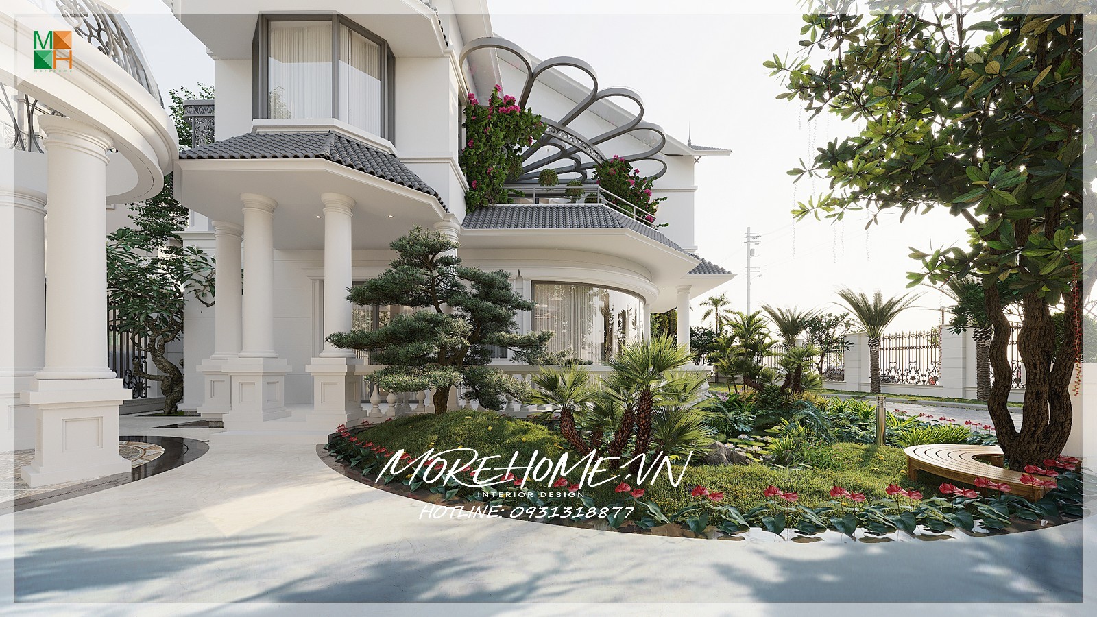Mẫu thiết kế biệt thự vườn cao cấp sang trọng tại Hải Phòng